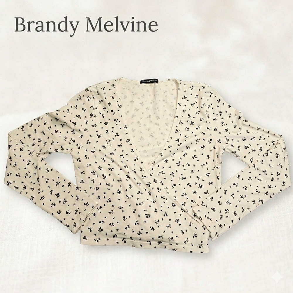 Brandy Melville Coquette Floral Wrap Top Women Size OS